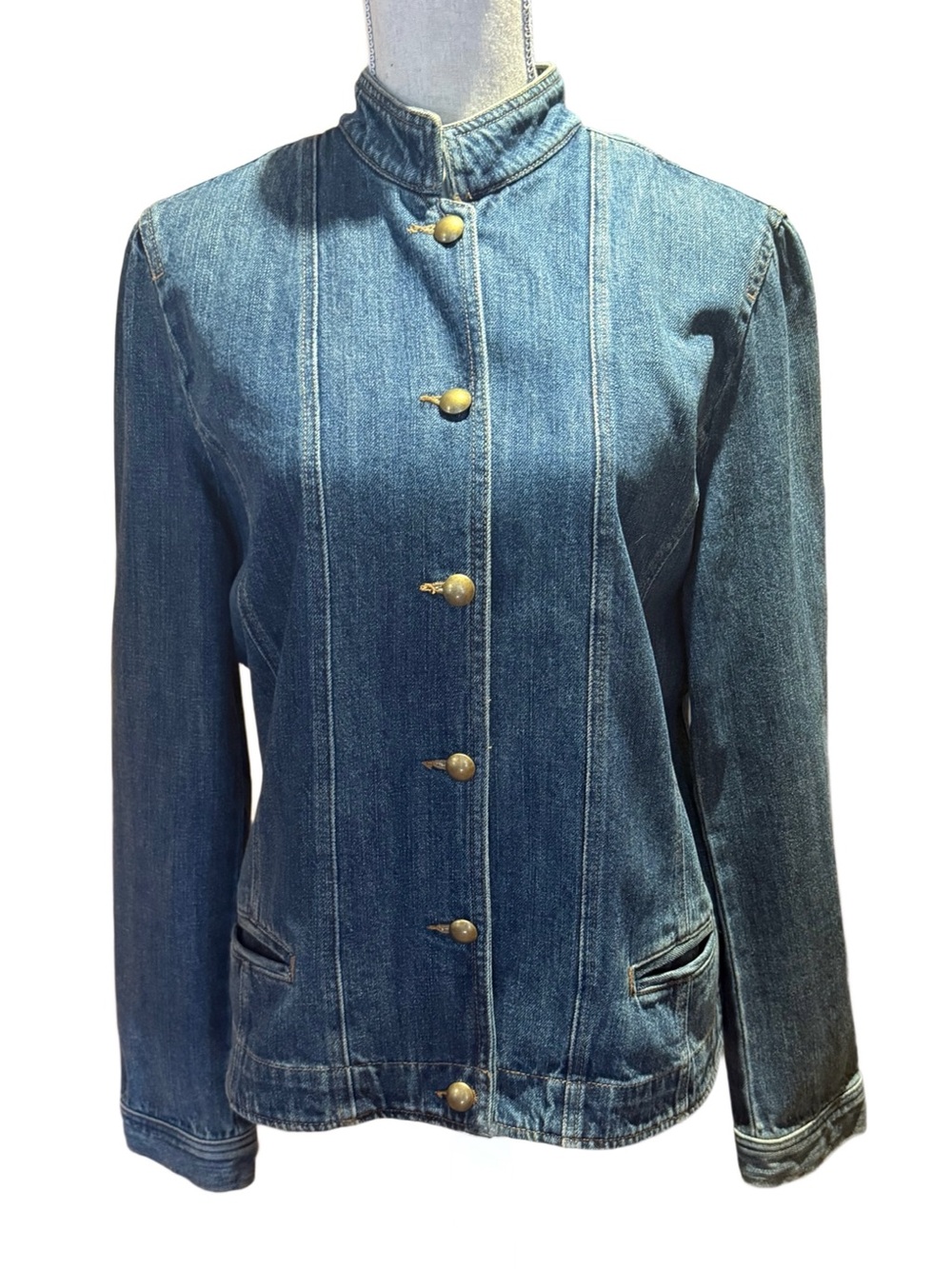 Vintage Y2K (1990s) CHAPS (Ralph Lauren) Medium Wash Denim Jacket - XL